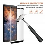 Wholesale 3D Tempered Glass Full Screen Protector with Working Adhesive In Screen Finger Scanner for Samsung Galaxy Note 8 / Note 9 (Glass Black)